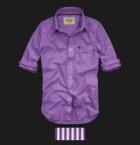 heren abercrombie fitch gestreept lang overhemd moose logo purper Sports Goedkoop 9d92z768